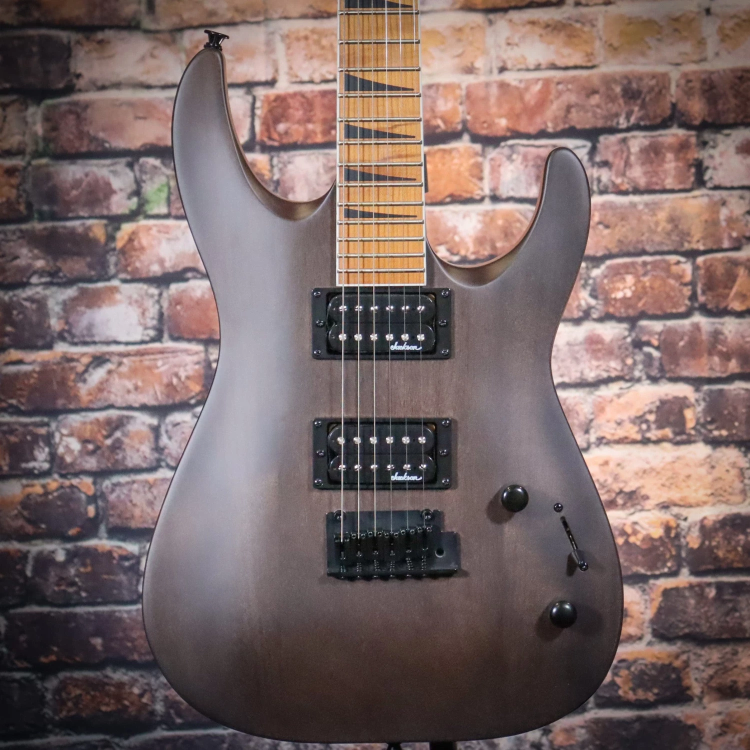 Jackson JS Series Dinky Arch Top Electric Guitar | Caramelized Maple - Black Stain 4 Jackson JS Series Dinky Arch Top Electric Guitar | Caramelized Maple - Black Stain