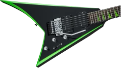 Jackson X Series RRX24, Black With Neon Green Bevels Guitar