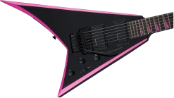 Jackson X Series RRX24, Black With Neon Pink Bevels