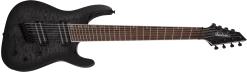 Guitar Jackson X Series Soloist Arch Top SlatX8Q, Transparent Black Burst