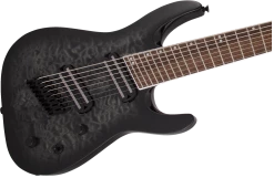 Guitar Jackson X Series Soloist Arch Top SlatX8Q, Transparent Black Burst