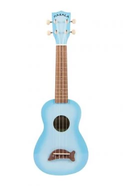 Kala Light Blue Burst Dolphin Soprano Ukulele | MK-SD/LBLBURST