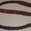 Lakota Leathers Flat Braid Mandolin Strap | Black & Chocolate