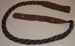 Lakota Leathers Flat Braid Mandolin Strap | Black & Chocolate