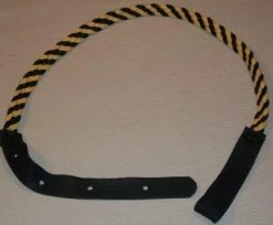 Lakota Leathers Flat Braid Mandolin Strap | Black & Gold Straps