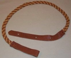 Lakota Leathers Flat Braid Mandolin Strap | Tan & Tobacco