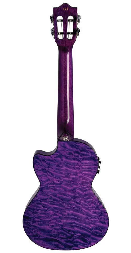 Lanikai Acoustic/Electric Concert Ukulele | Quilted Maple Purple Stain 4 Lanikai Acoustic/Electric Concert Ukulele | Quilted Maple Purple Stain