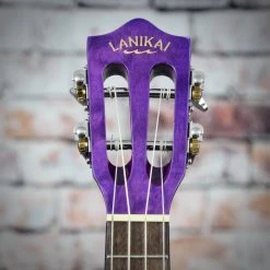 Lanikai Acoustic/Electric Tenor Ukulele | Quilted Maple Purple Stain Ukuleles
