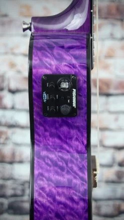 Lanikai Acoustic/Electric Tenor Ukulele | Quilted Maple Purple Stain Ukuleles