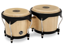 L'Armoniosa World / Hand Percussion Latin Percussion Aspire Wood Bongos | Natural With Black Hardware
