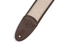 Levys Guitar Accessories Levy's 2.5 Inch Wide Padded Brown Hemp Guitar Strap