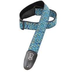 Levys Guitar Accessories Levy's 2" Asian Jacquard Weave Guitar Strap | Blue