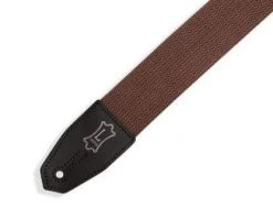 Levys Guitar Accessories Levy's 2 Inch Wide Brown Cotton RipChord Guitar Strap.