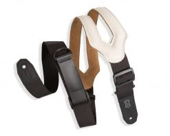 Levys Levy's 2 Inch Wide Ergonomic RipChord Cream Guitar Strap. Guitar Accessories
