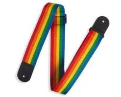 Levys Levy's 2 Inch Wide Rainbow Polyester Guitar Strap Guitar Accessories