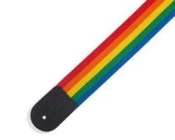 Levys Levy's 2 Inch Wide Rainbow Polyester Guitar Strap Guitar Accessories
