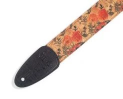 Levys Levy's 2 Inch Wide Wildflower Cork Guitar Strap. Guitar Accessories