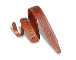 Levys Guitar Accessories Levy's Leathers Deluxe Florentine Embossed Guitar Strap | M317FG-TAN