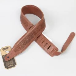 Levys Guitar Accessories Levy's Leathers Deluxe Florentine Embossed Guitar Strap | M317FG-TAN