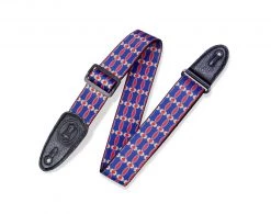 Levys Guitar Accessories Levy's Leathers Signautre Icon Guitar Strap | Blue / Red