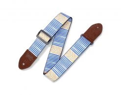 Levys Levy's Leathers Tribal Chevron Guitar Strap | Blue/Gold