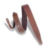 Levys Levy's Leathers Triple Stitch Contrast Guitar Strap | Red/Brown Guitar Accessories