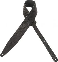 Levys Levy's MVR317RTS-BLK Guitar Strap | Pebbled Texture Leather Guitar Accessories