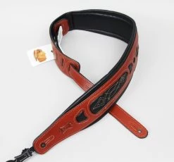 Levys Levy's PM31-WAL Veg Tan Leather Guitar Strap | Walnut Guitar Accessories