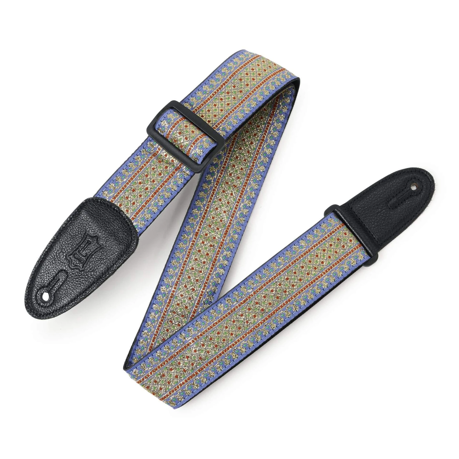 Levys Guitar Accessories Levy's Polyester Guitar Strap | Blue Thai Motif 3 Levys Guitar Accessories Levy's Polyester Guitar Strap | Blue Thai Motif