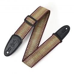 Levys Levy's Polyester Guitar Strap | Burgundy Thai Motif