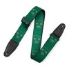 Levys Levy's Polyester Skull Guitar Strap | Green & Mustard