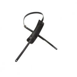 Levys Levy's Western Series 5/8" Veg-tan Leather Guitar Strap | Black Guitar Accessories