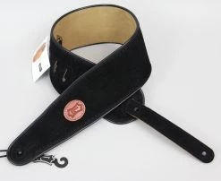 Levys MSS3-4-BLK Wide Guitar Strap | 2 1/2" Wide Suede Leather