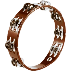 Meinl 10" Traditional Wood Tambourine With 2 Rows Of Steel Jingles | TA2AB