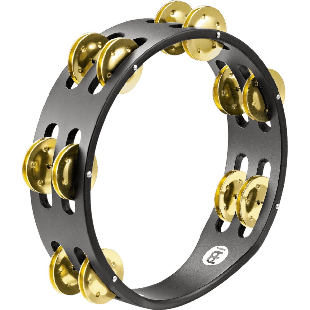 Meinl Compact 8" Wood Tambourine With 2 Rows Of Solid Brass Jingles | CTA2B-BK World / Hand Percussion 3 Meinl Compact 8" Wood Tambourine With 2 Rows Of Solid Brass Jingles | CTA2B-BK World / Hand Percussion
