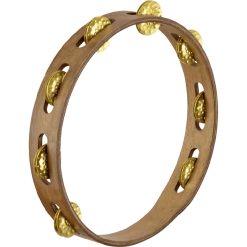 Meinl Vintage Wood Tambourine With 1 Row Of Hammered Brass Jingles