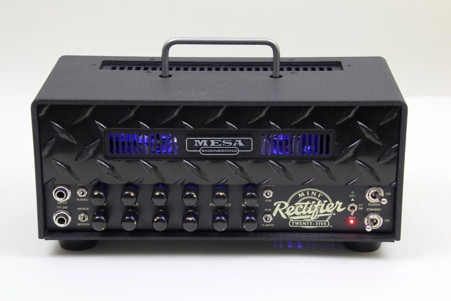 Mesa/Boogie Guitar Amplifiers Mesa Boogie Custom Mini Rectifier Twenty-Five | Blackout & Blue LED 4 Mesa/Boogie Guitar Amplifiers Mesa Boogie Custom Mini Rectifier Twenty-Five | Blackout & Blue LED