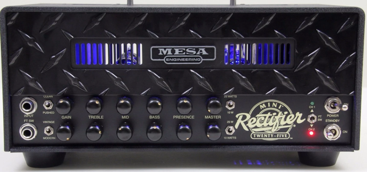 Mesa/Boogie Guitar Amplifiers Mesa Boogie Custom Mini Rectifier Twenty-Five | Blackout & Blue LED 3 Mesa/Boogie Guitar Amplifiers Mesa Boogie Custom Mini Rectifier Twenty-Five | Blackout & Blue LED
