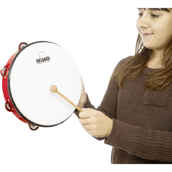 Other Folk Instruments Nino Percussion Kids ABS Tambourine | Red 3 Other Folk Instruments Nino Percussion Kids ABS Tambourine | Red