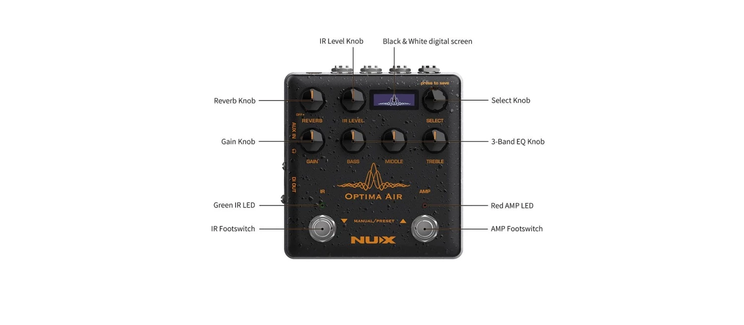 NU-X Effects NUX Optima Air Acoustic Guitar IR Profile 6 NU-X Effects NUX Optima Air Acoustic Guitar IR Profile
