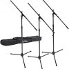 On-Stage Three Euro Boom Mic Stands With Bag | MSP7703