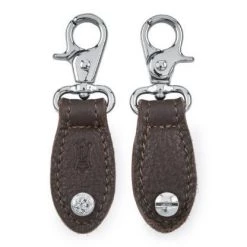 Levys Guitar Accessories Pair Of Handbag Guitar Strap Converters | Brown W/ Chrome Hardware | TPCS03-BRN