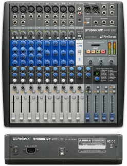 Mixing Consoles Presonus Studio Live AR12 14-Channel Hybrid Mixer