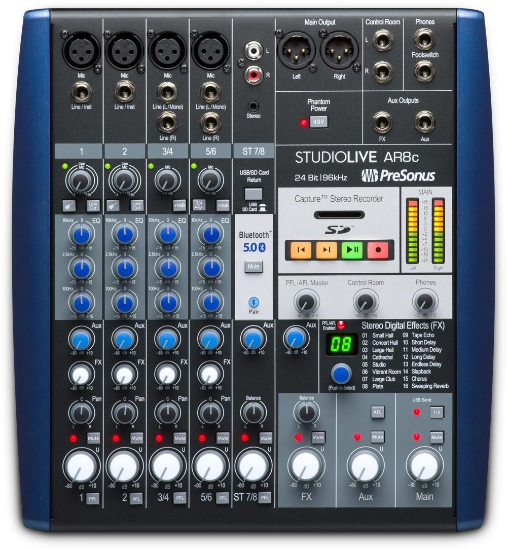 Mixing Consoles Presonus StudioLive AR8C Mixer 3 Mixing Consoles Presonus StudioLive AR8C Mixer