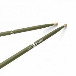 ProMark Classic Forward 5B Painted Green Hickory Drumstick, Oval Wood Tip Drum Sticks