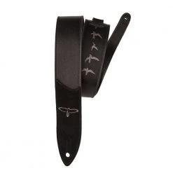 PAUL REED SMITH PRS Premium Leather Strap, Birds Embroidery | Black