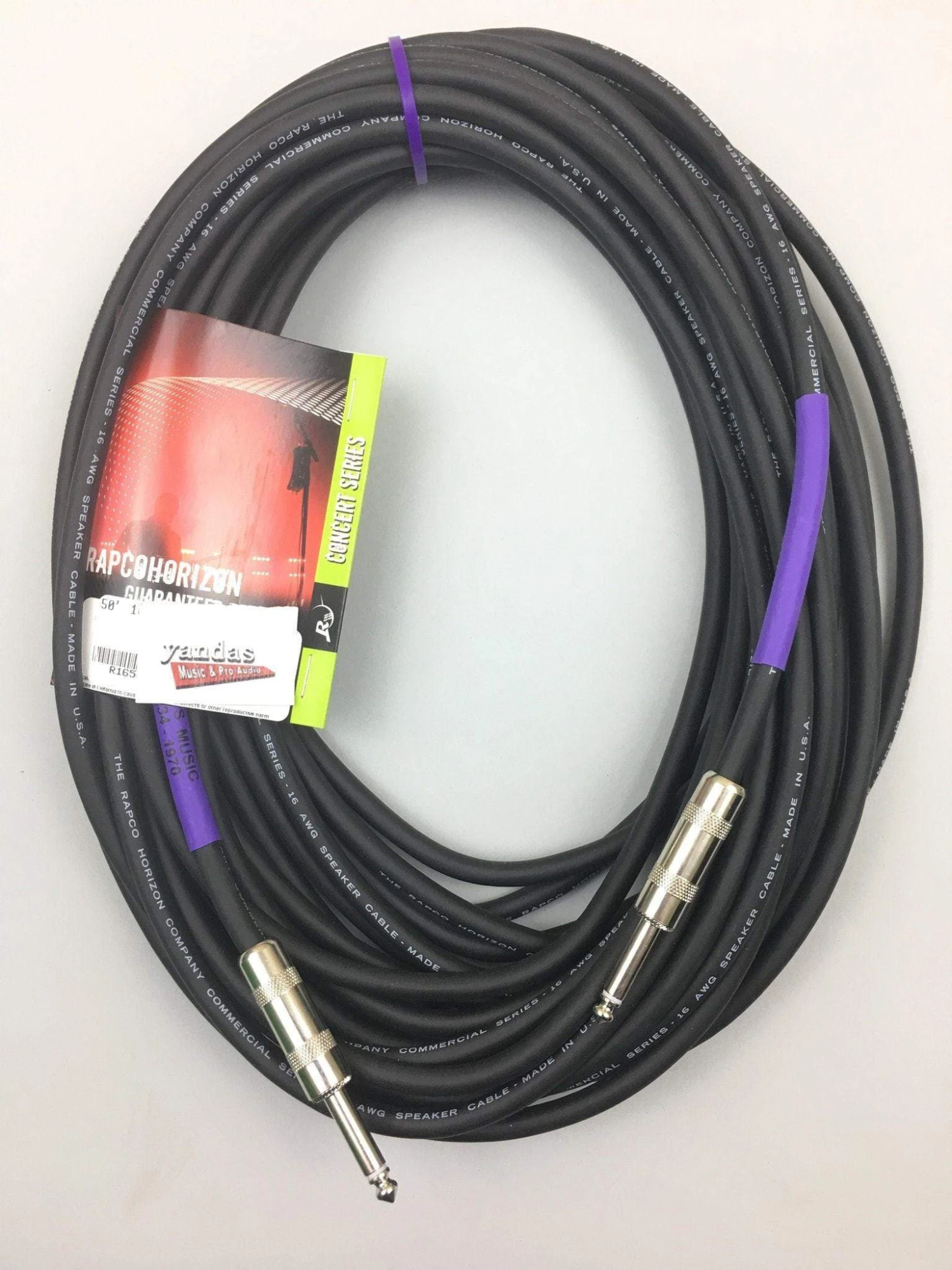 Pro Audio Accessories Rapco 50' 16 Gauge Speaker Cable | 1/4 Connectors 3 Pro Audio Accessories Rapco 50' 16 Gauge Speaker Cable | 1/4 Connectors