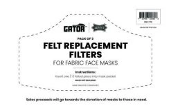 Gator Replaceable Filters For Face Masks | 3-Pack