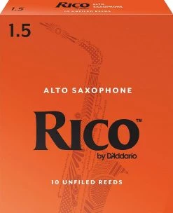 D'Addario Rico Alto Sax Reeds, Strength 1.5, 10-pack