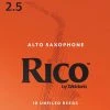 D'Addario Rico Alto Sax Reeds, Strength 2.5, 10-pack 1 D'Addario Rico Alto Sax Reeds, Strength 2.5, 10-pack